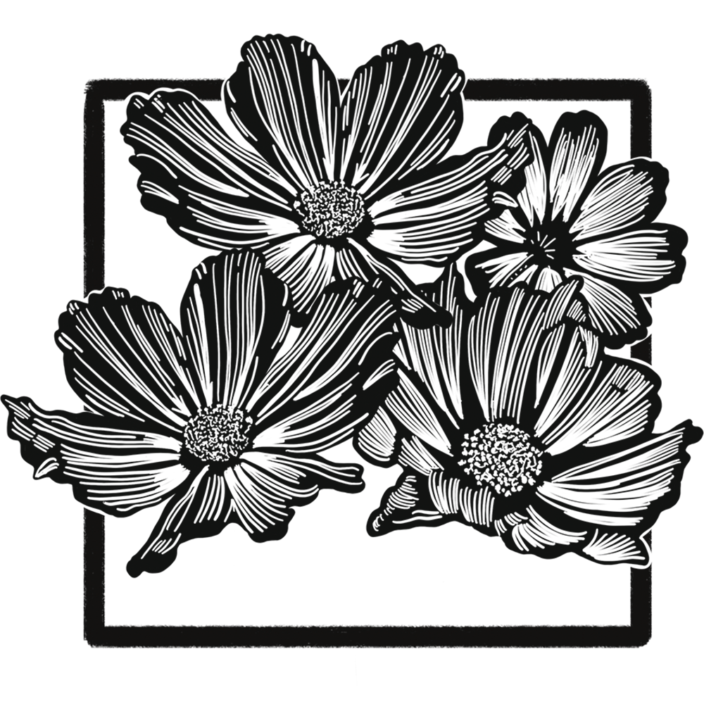 Floral Linoprint Illustration designed by Ronja Hollkott